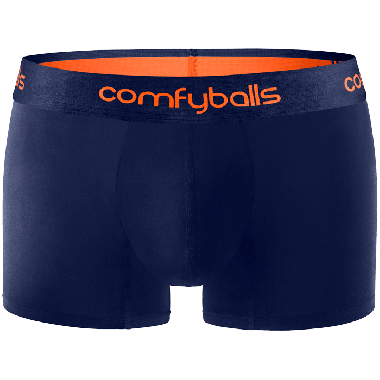 Comfyballs Underwear, Cotton Navy Tangerine Regular boxershort
