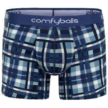 Blauw geruite boxershort, Blue Checkered Comfyballs