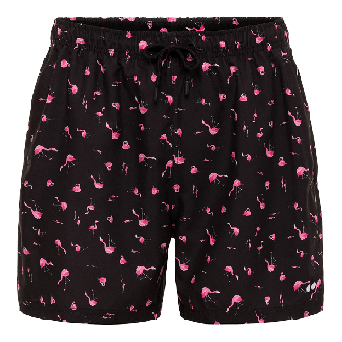 Comfyballs Zwemshort Black Flamingo