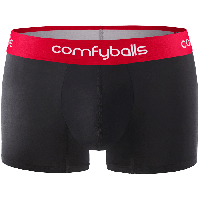 Comfyballs Underwear Cotton Regular Black Red boxershort