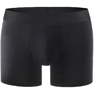 Comfyballs Underwear, Cotton Ghost Black Long Boxershort
