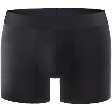 Comfyballs Underwear, Cotton Black No Show Long Boxershort