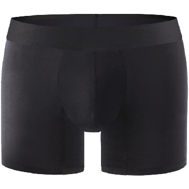 Comfyballs Underwear, Cotton Black No Show Long Boxershort