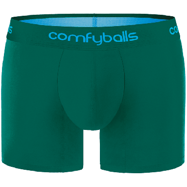 Comfyballs Underwear, Cotton Spruce Green Long Boxershort
