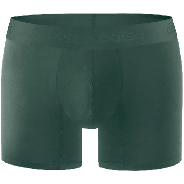 Comfyballs boxershort long, casual katoen groen, Ghost Moss Forest