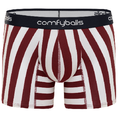 Comfyballs onderboek rood-wit gestreept met pouch