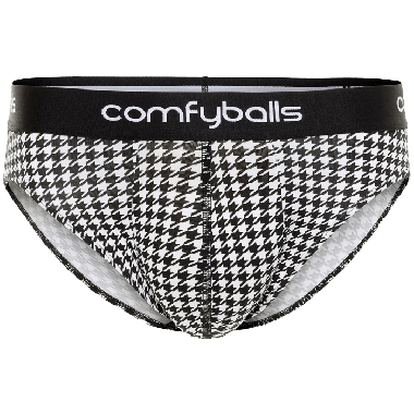 Comfyballs slip brief cotton dog tooth