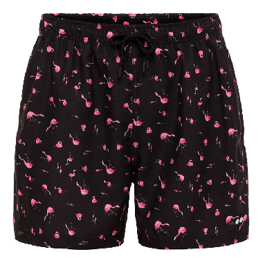 Comfyballs Zwemshort Black Flamingo
