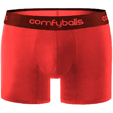 Comfyballs Performance Superlight Long, Plasma red, boxershort voor topsport en sportieve activiteiten